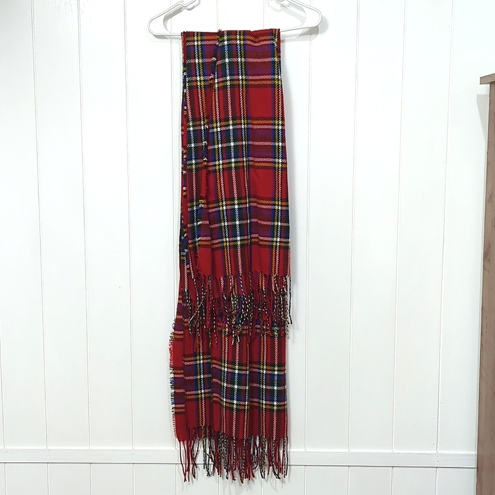 Nwt Francesca's Plaid Plaidruana Scarf